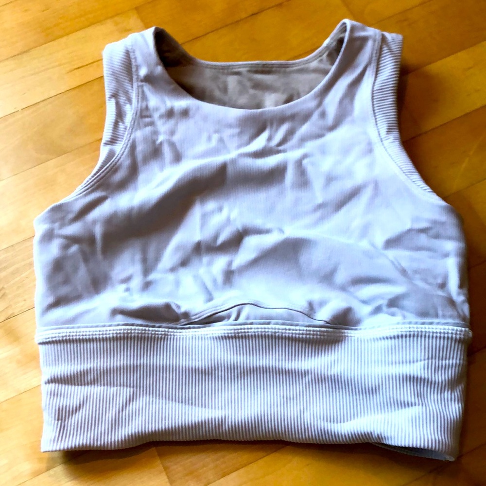 Cream long line lulu bra